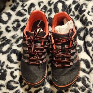 Merrell Kids Black and Orange Sneakers